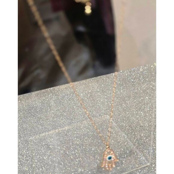 Mazza Boutique Hasma Evil Eye Necklace - Picture 5 of 6